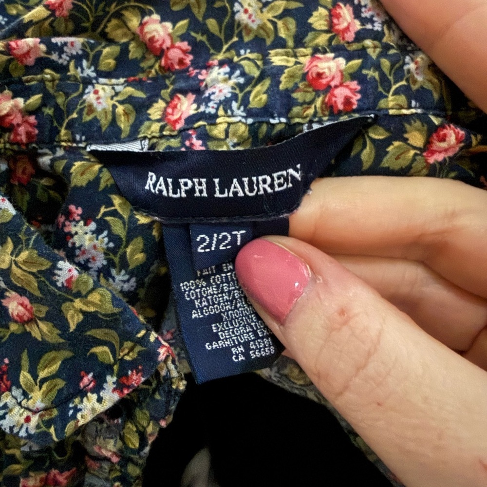Ralph Lauren Kids Floral Button Down Shirt - Picture 3 of 3